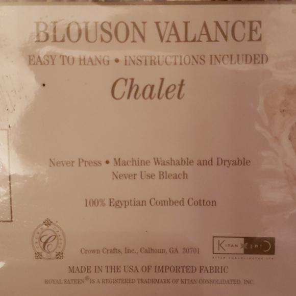 Royal Sateen 100% Egyptian combed cotton valance